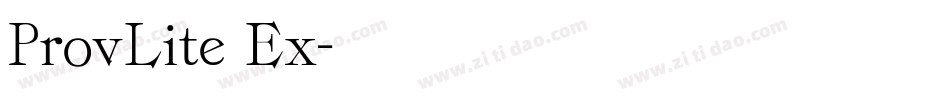 ProvLite Ex字体转换